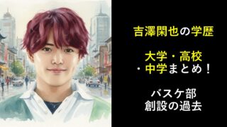 吉澤閑也の学歴｜大学・高校・中学まとめ！バスケ部創設の過去