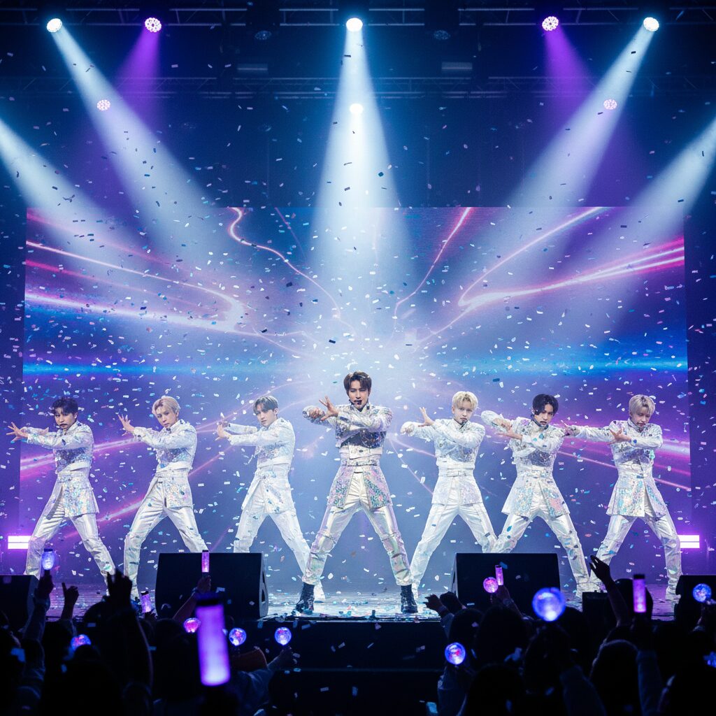 韓国男性アイドルが踊っている画像