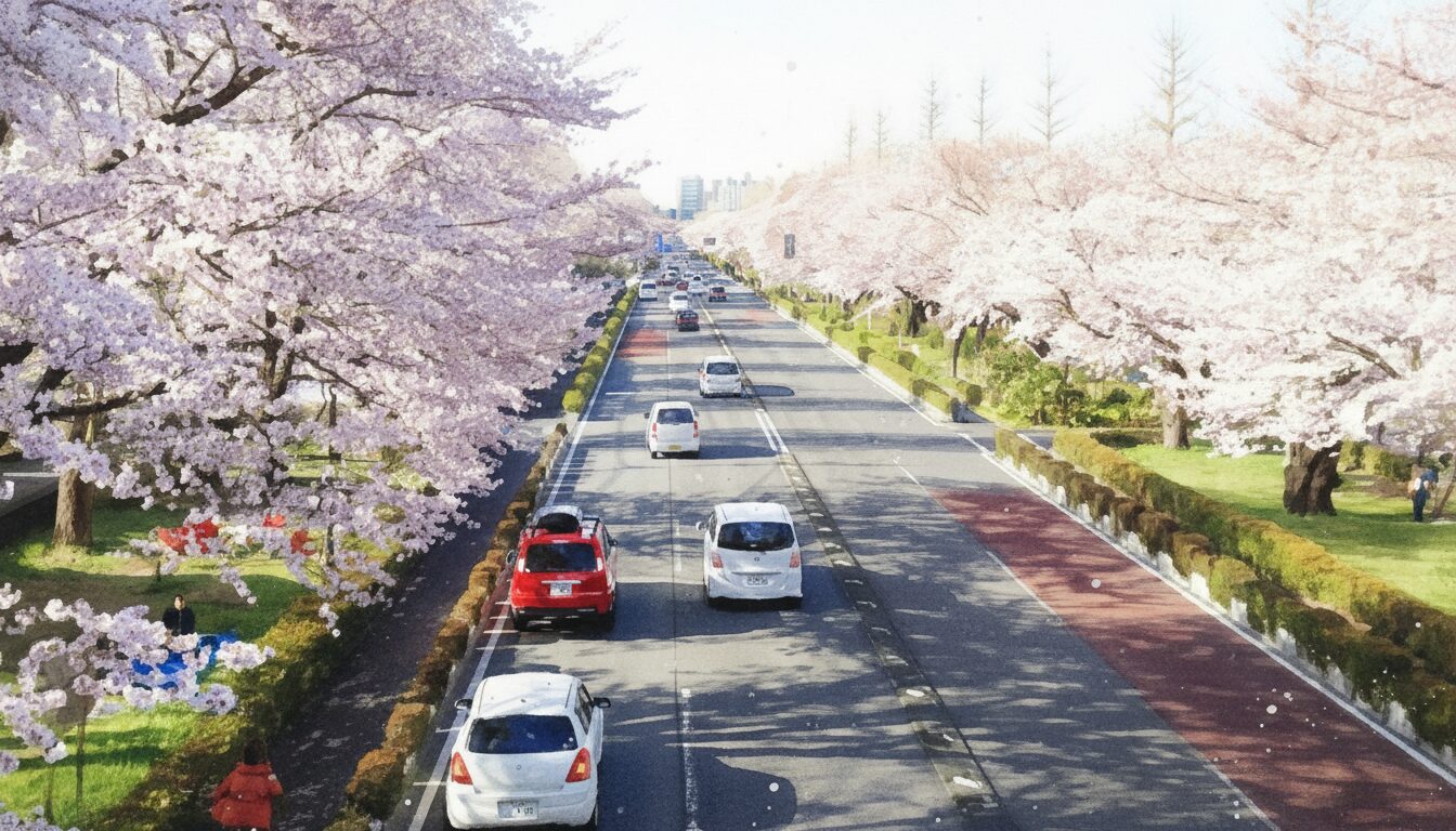落ち着いた雰囲気の文教地区、国立市のイメージ水彩画