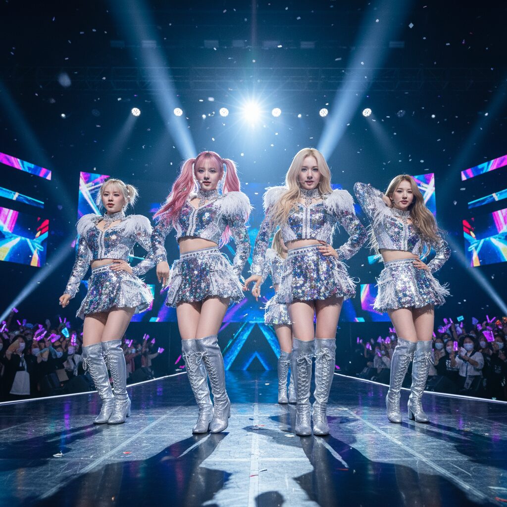 韓国アイドルが踊っているイメージ画像