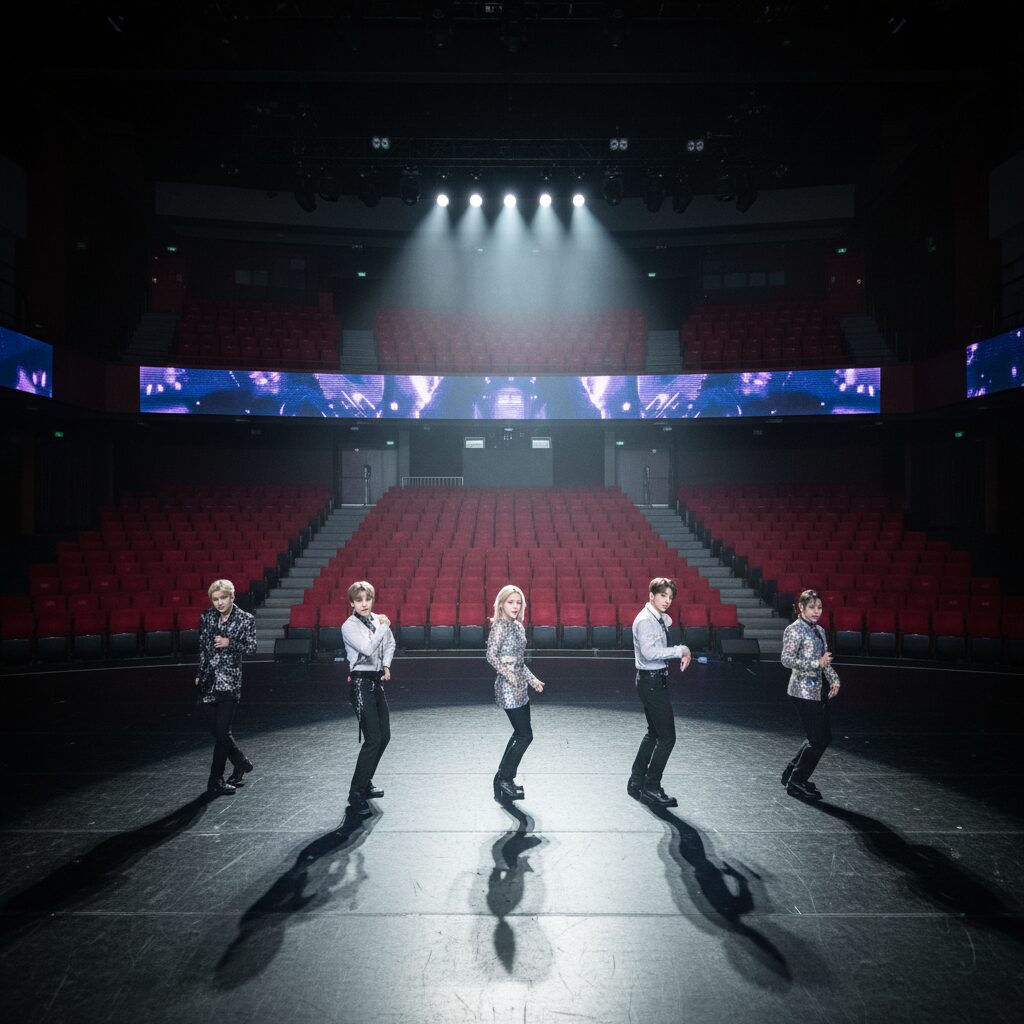kpopアイドルが踊っているイメージ画像