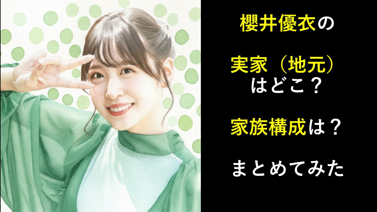櫻井優衣の実家（地元）はどこ？家族構成は？まとめてみた