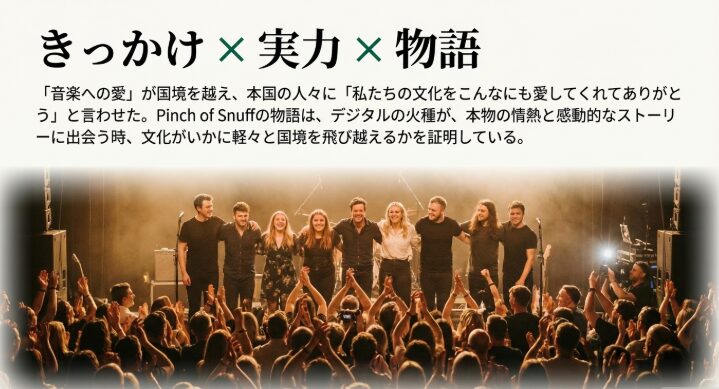 きっかけ・実力・物語が熱狂の理由である図解