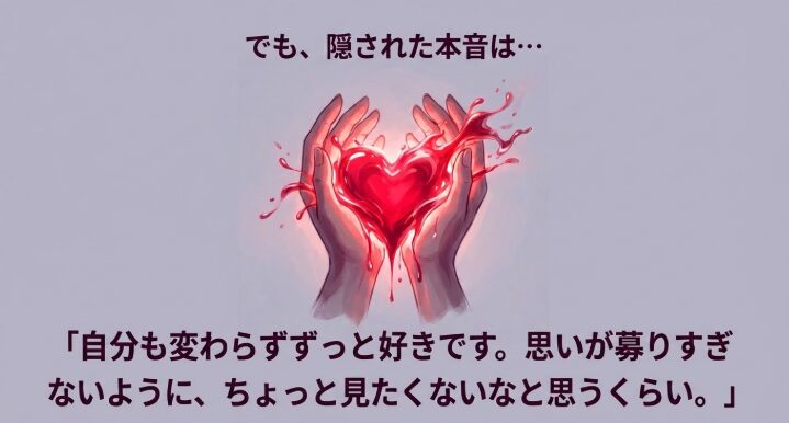 隠された本音は変わらずずっと好き　風吹ケイ　説明イラスト