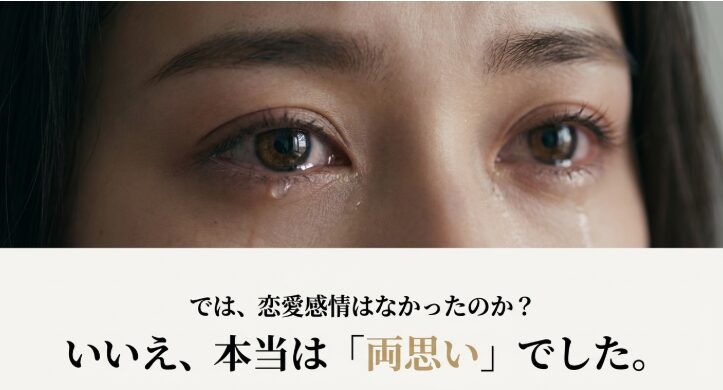 では、恋愛感情はなかったのか？本当は両思い　イラスト図解