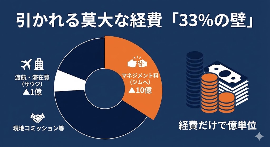 引かれる莫大な経費　３３％の壁
