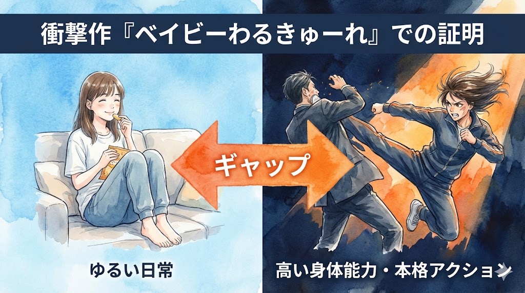 彼女の名を世に知らしめたのは、映画『ベイビーわるきゅーれ』