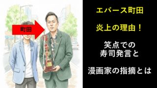 エバース町田炎上の理由！笑点での寿司発言と漫画家の指摘とは