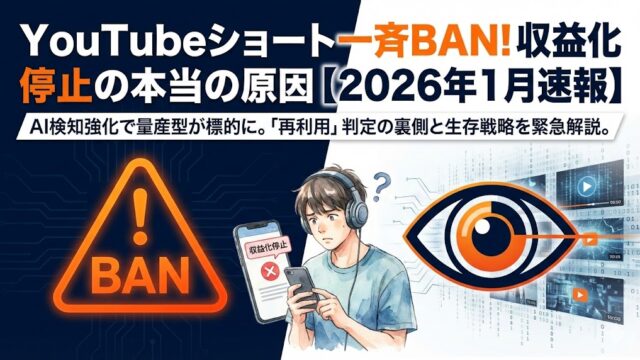 YouTubeショートが一斉BAN！収益化停止の本当の原因を解説