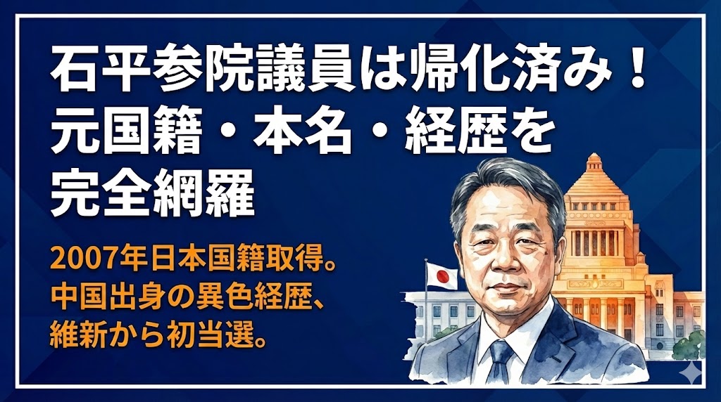 石平参院議員は帰化してる？元の国籍や名前・経歴プロフィールまとめ