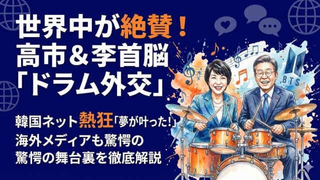 高市首相ドラム演奏外交を海外メディア絶賛！韓国の反応や評判は