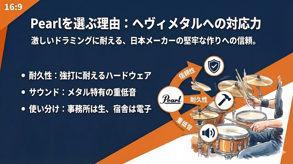 なぜ「Pearl」なのか？過酷な演奏に耐える信頼性