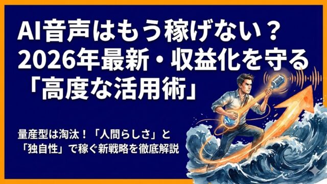 AI音声はもう稼げない？2026年最新・収益化を守る「高度な活用術」