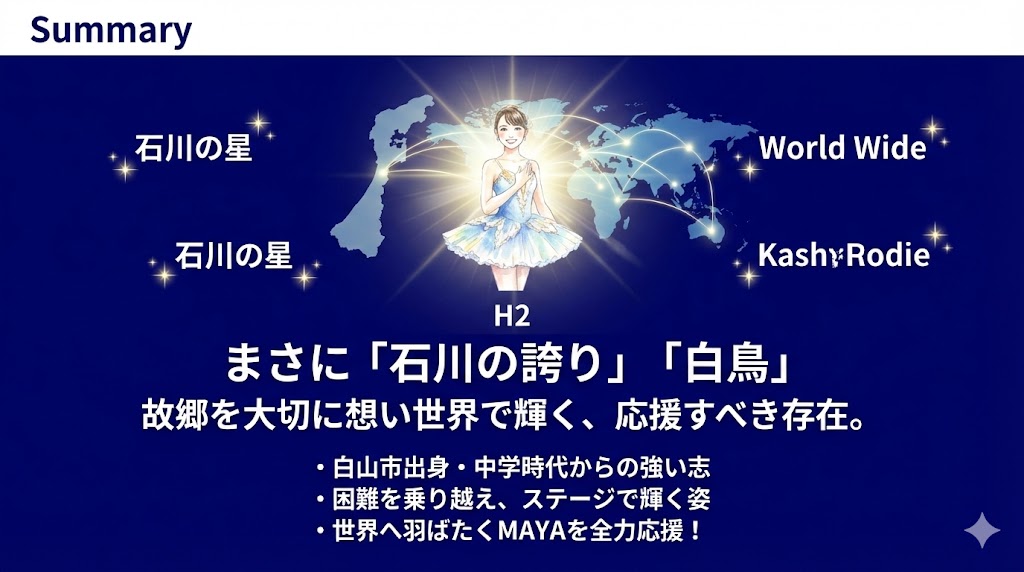 まとめ：石川の星・MAYAの軌跡