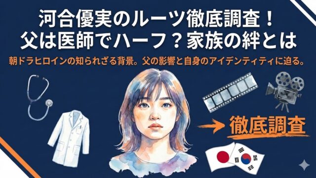 河合優実の父親は医師？ハーフ説の真相と家族構成・出身を調査