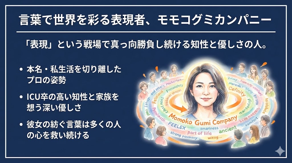 まとめ：言葉で世界を彩るモモコグミカンパニー