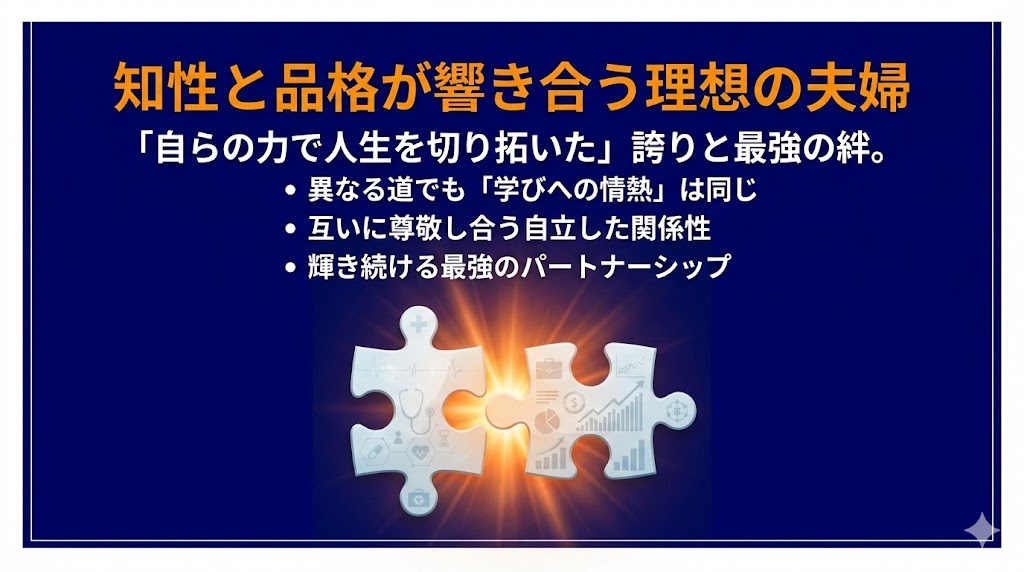 まとめ：知性と品格が響き合う理想の「高スペック夫婦」