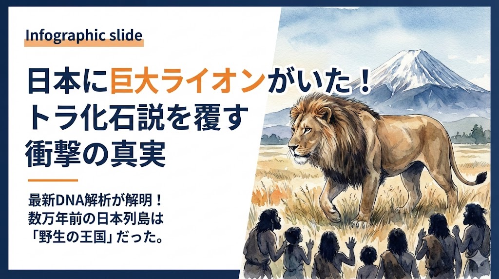 日本にライオンがいた!数万年前の化石発見場所と絶滅理由を解説