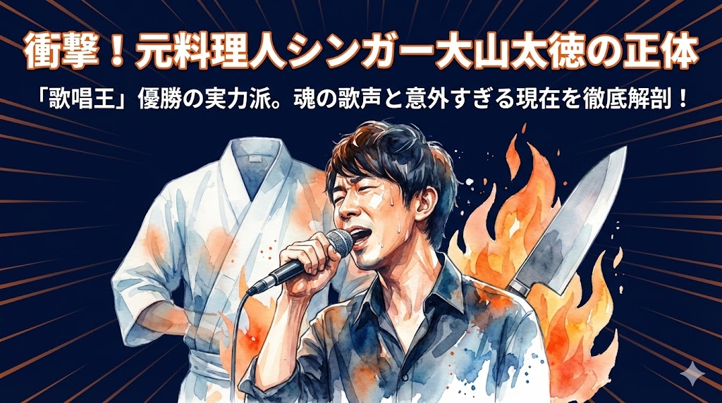 大山太徳のwiki経歴!実は元料理人でシンガー!出身・学歴まとめ