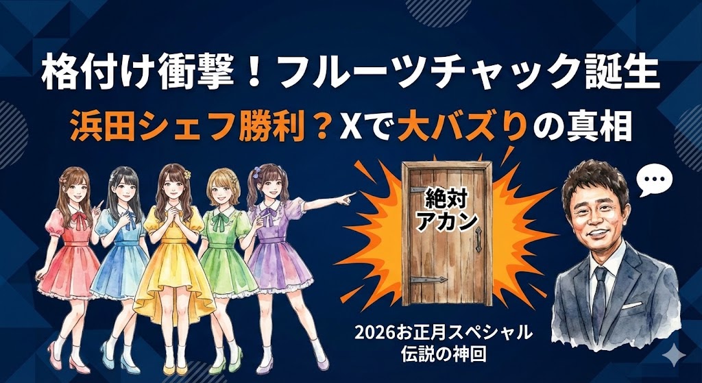 浜田シェフの勝利？格付けでフルーツチャックがXで大バズり