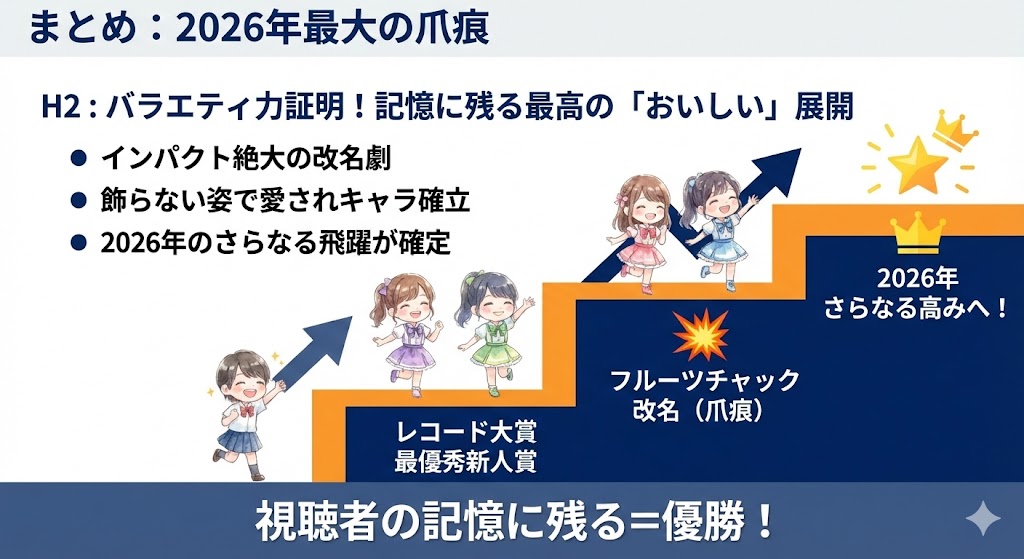 まとめ：フルーツチャックの爪痕は2026年最大の衝撃