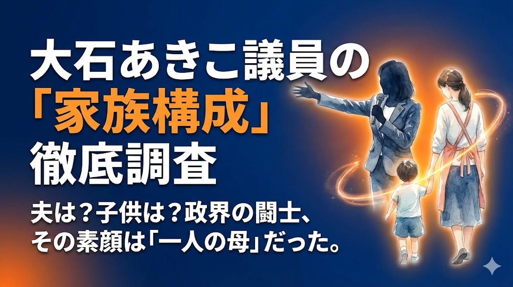 大石あきこ議員の結婚相手は？夫や子供など家族構成を徹底調査