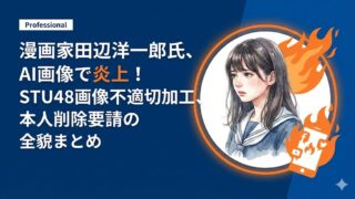 漫画家田辺洋一郎がSTU48のAI画像で炎上！経緯と本人反応まとめ