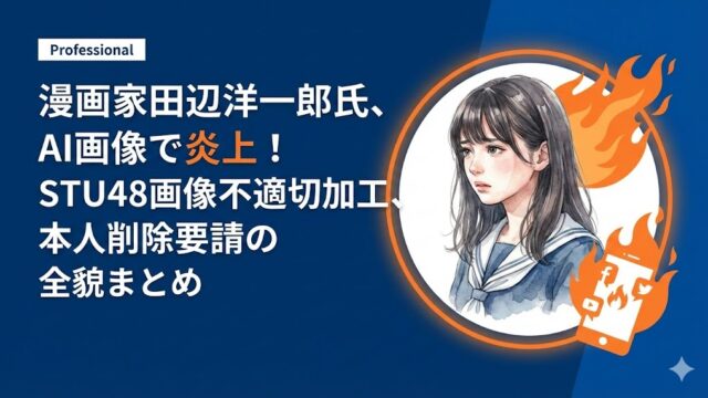 漫画家田辺洋一郎がSTU48のAI画像で炎上！経緯と本人反応まとめ