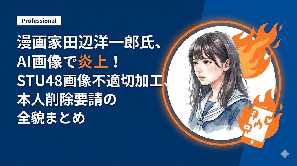 漫画家田辺洋一郎がSTU48のAI画像で炎上！経緯と本人反応まとめ