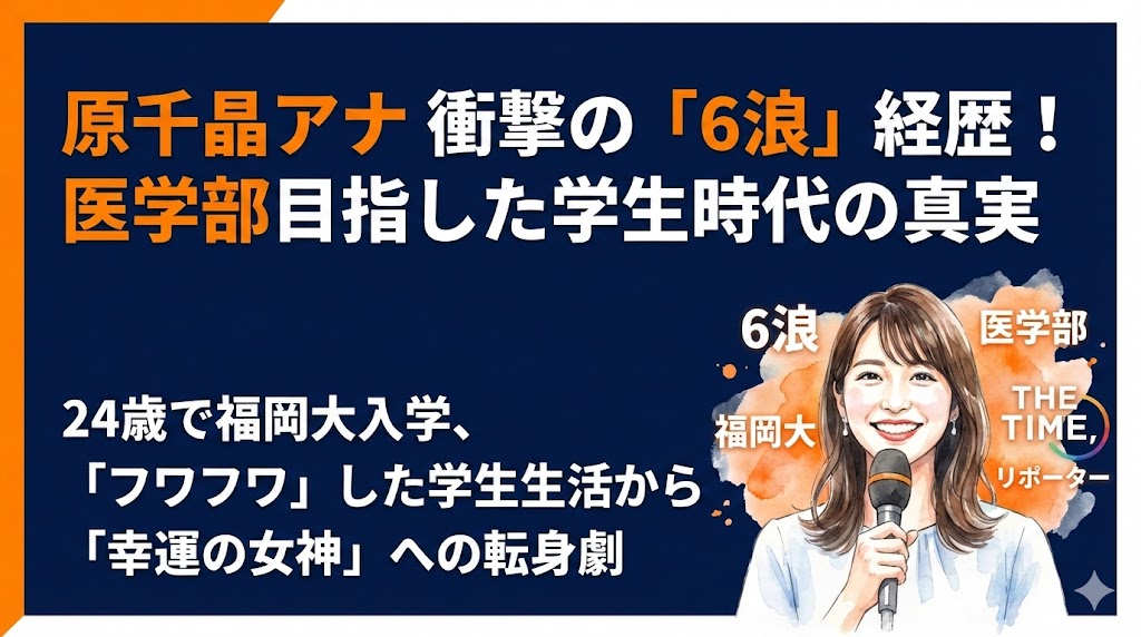 原千晶アナの学歴は福岡大!医学部目指し6浪した驚愕の理由