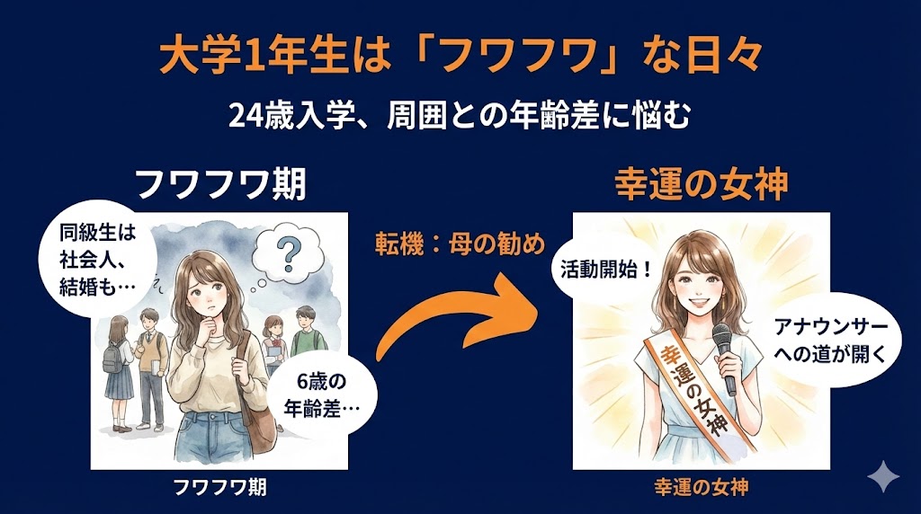 大学1年生は「フワフワした感じ」〜学生時代のエピソード