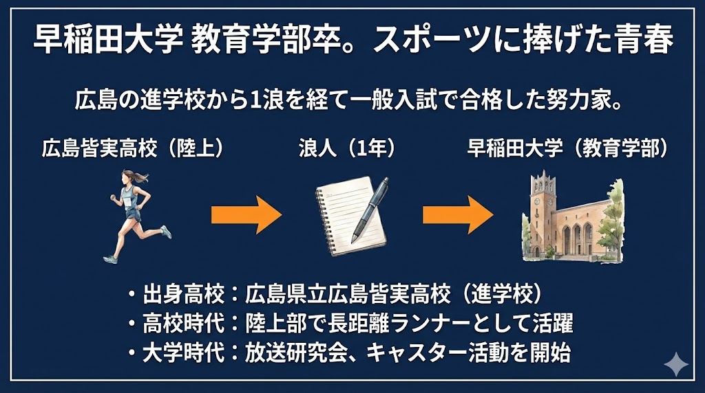 石川みなみアナの学歴は早稲田大学!スポーツに捧げた学生時代