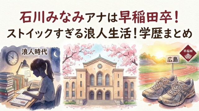 石川みなみアナは早稲田卒！ストイックすぎる浪人生活！学歴まとめ