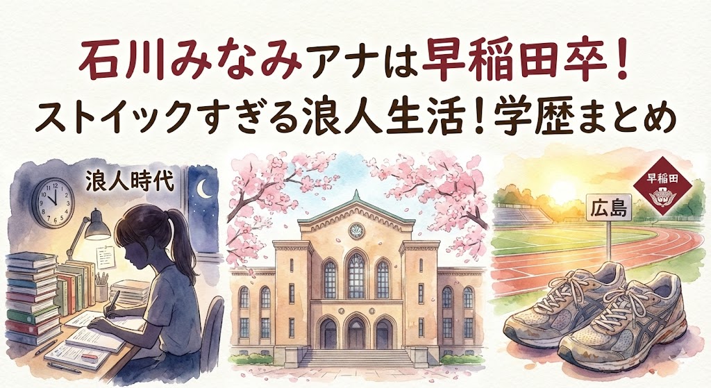 石川みなみアナは早稲田卒!ストイックすぎる浪人生活!学歴まとめ