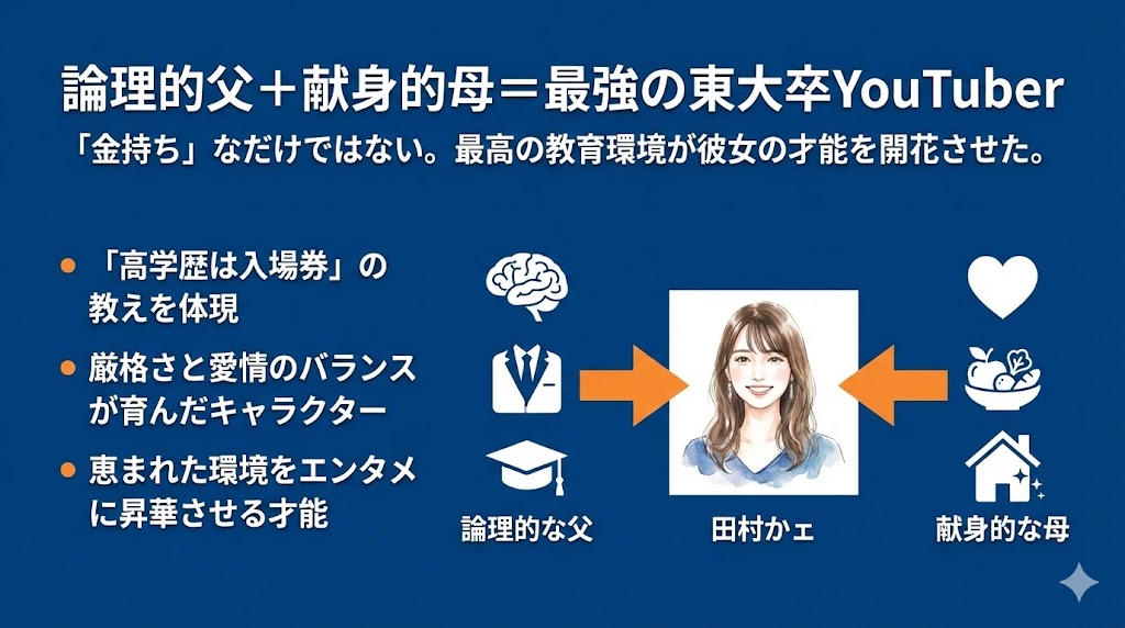 まとめ:金持ち実家と最強の父親が「たむらかえ」を作った