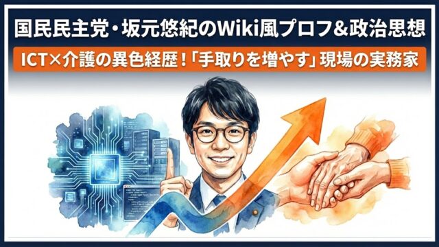 国民民主党・坂元悠紀のwiki経歴！学歴・出身・政治思想まとめ