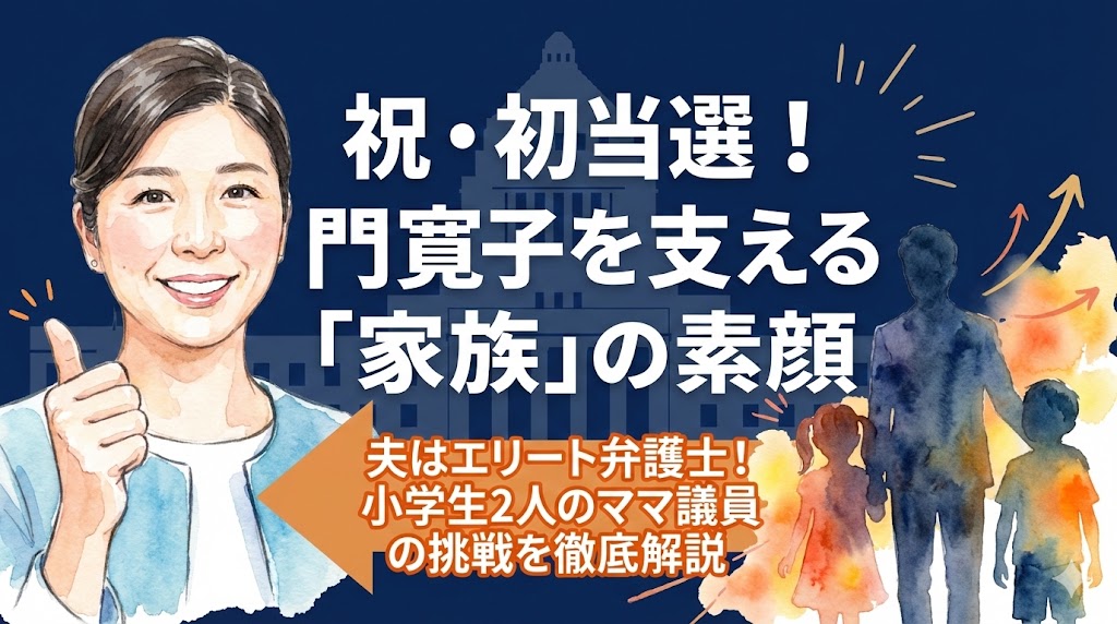 門寛子が初当選!夫は弁護士のエリート!子供の年齢や家族構成まとめ