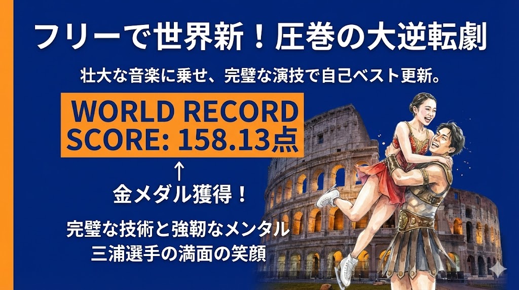 りくりゅう フリーで世界新