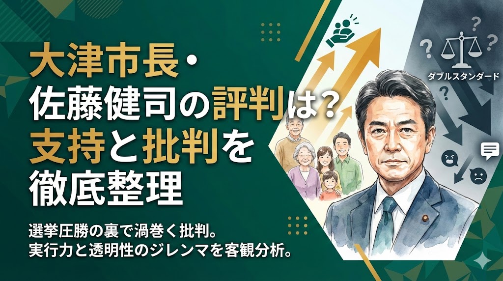 大津市長・佐藤健司の評判は?支持と批判、両方の声をまとめた