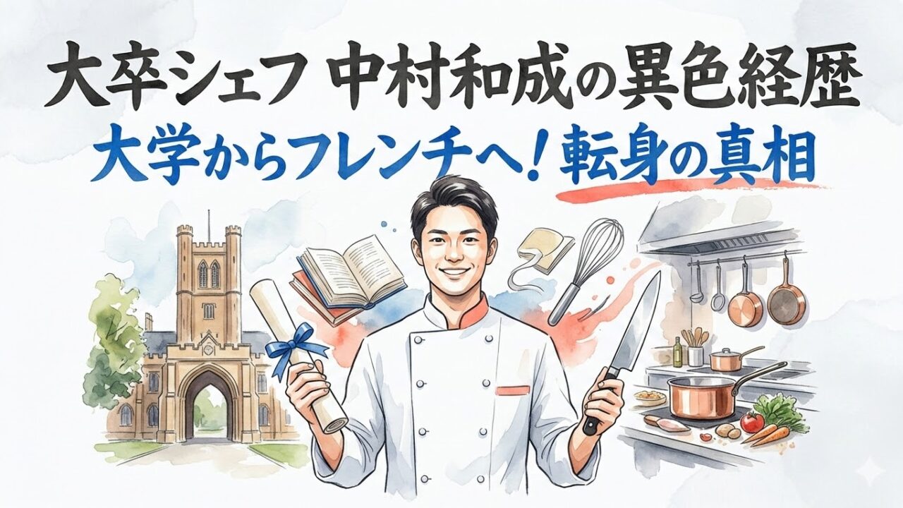 中村和成シェフの大学は？大卒後に料理人へ転身した異色の経歴