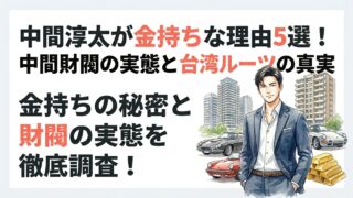 中間淳太が金持ちな理由5選！中間財閥の実態と台湾ルーツの真実